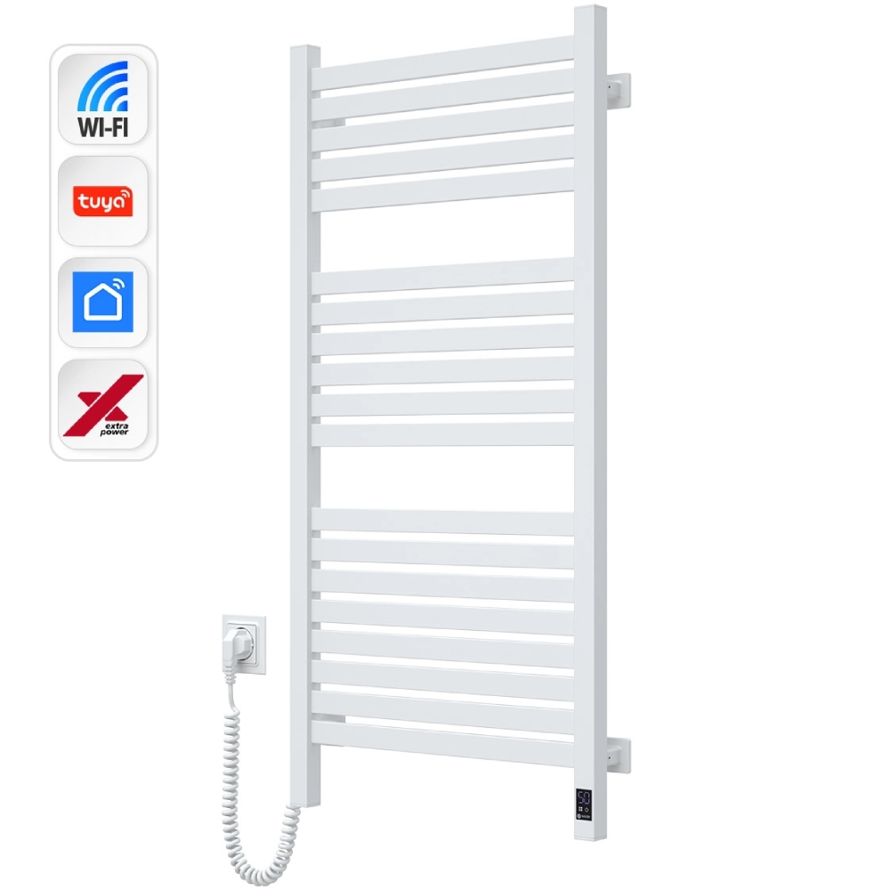 Полотенцесушитель NAVIN Авангард Х Wi-Fi левосторонний белый (12-172155-4810) Управление температурой с терморегулятором