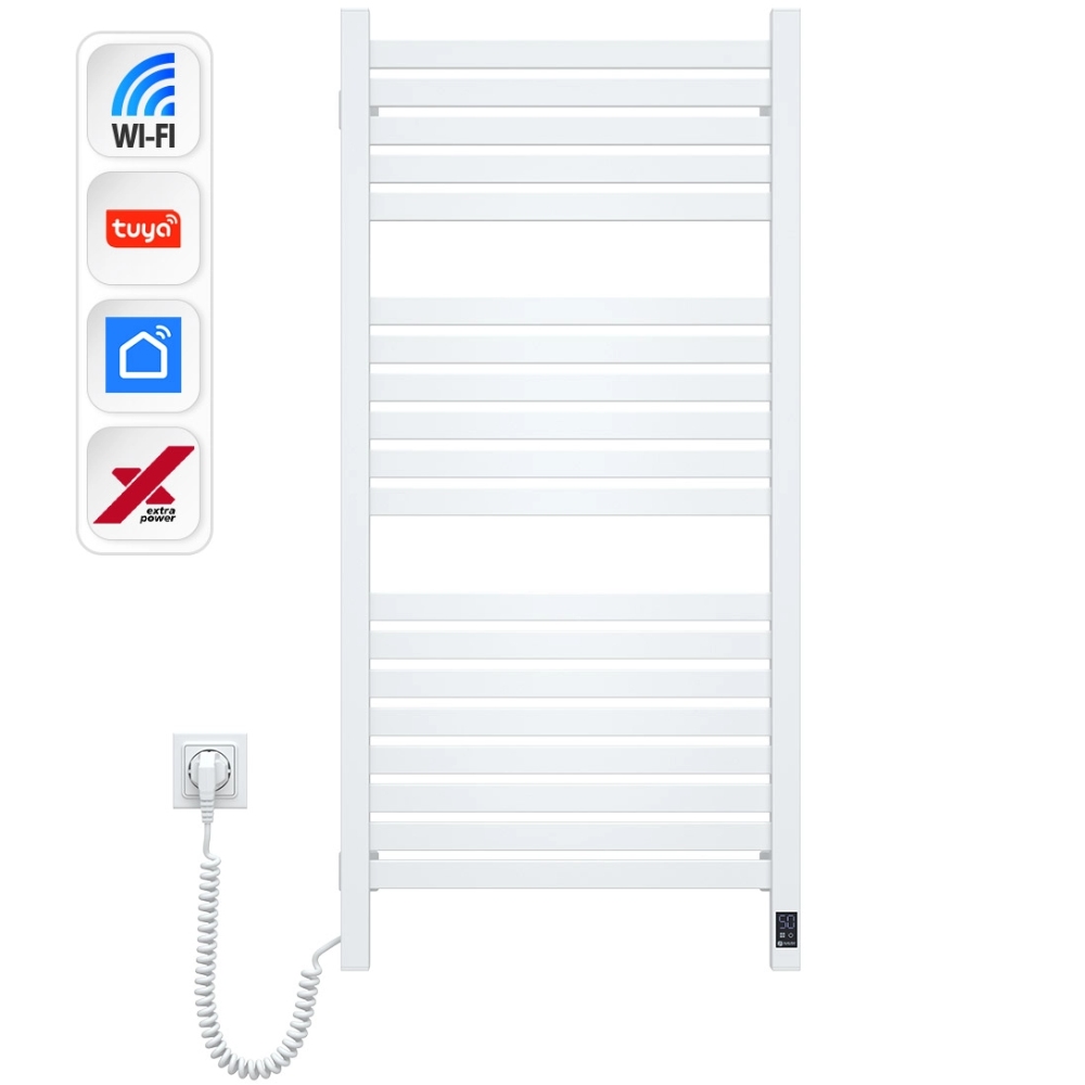 Полотенцесушитель NAVIN Авангард Х Wi-Fi левосторонний белый (12-172155-4810) Тип электрический