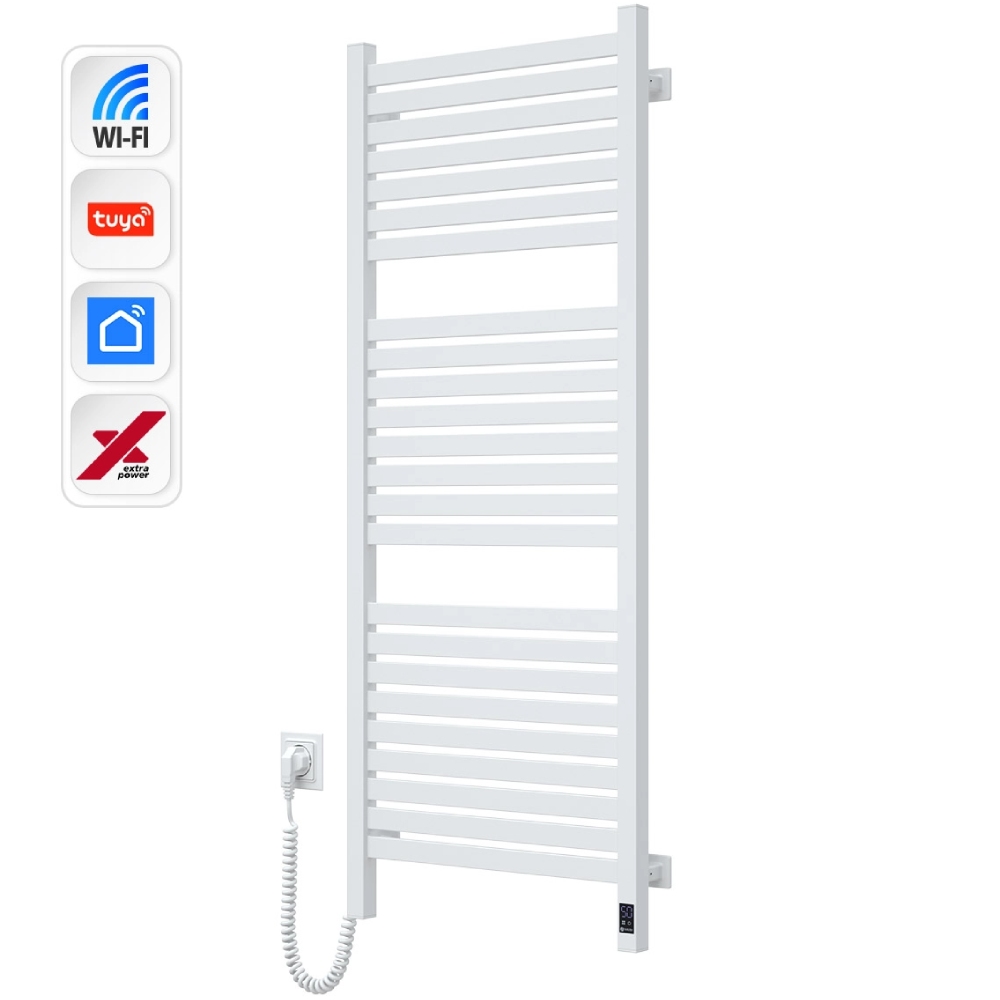 Полотенцесушитель NAVIN Авангард Х Wi-Fi левосторонний белый (12-172155-4812) Управление температурой с терморегулятором