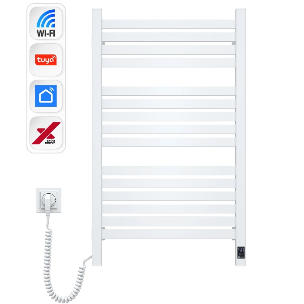 Полотенцесушитель NAVIN Авангард Х Wi-Fi левосторонний белый (12-172155-4880) Тип электрический