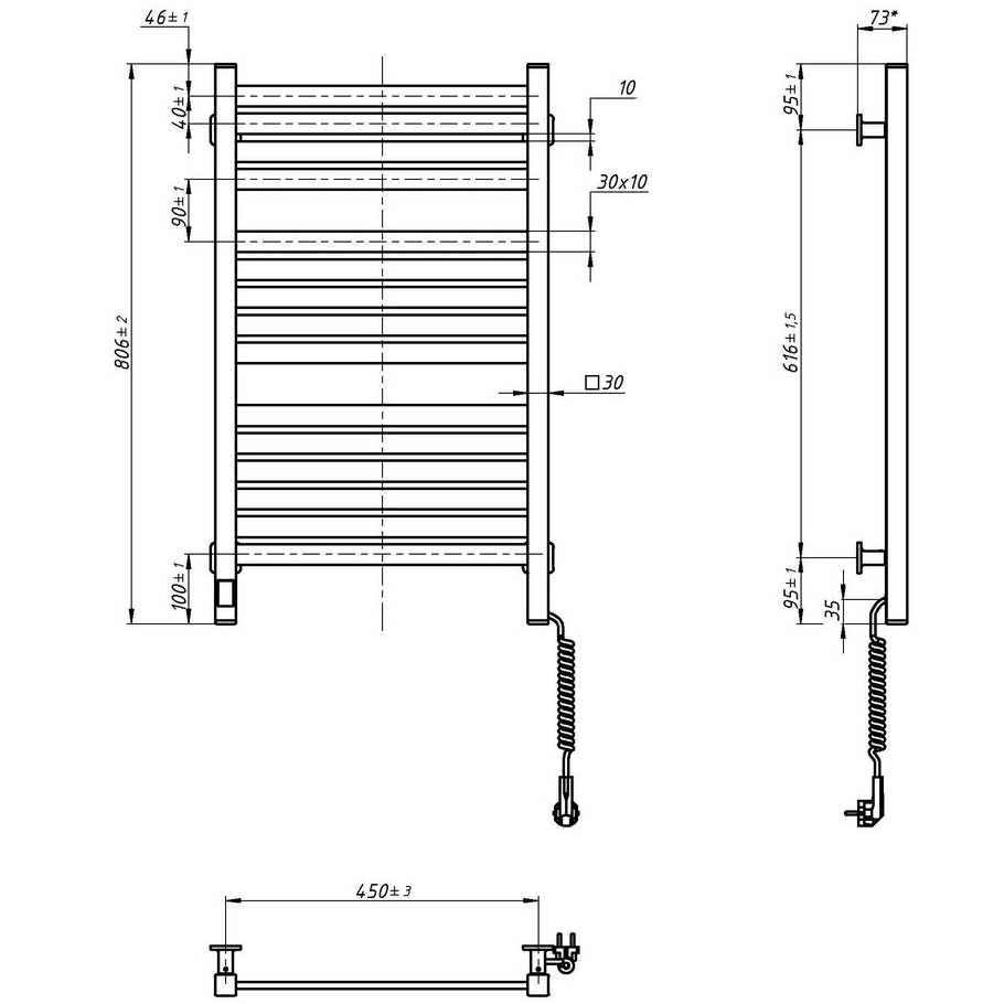 Заказать Полотенцесушитель NAVIN Авангард Х Wi-Fi левосторонний белый (12-172155-4880)