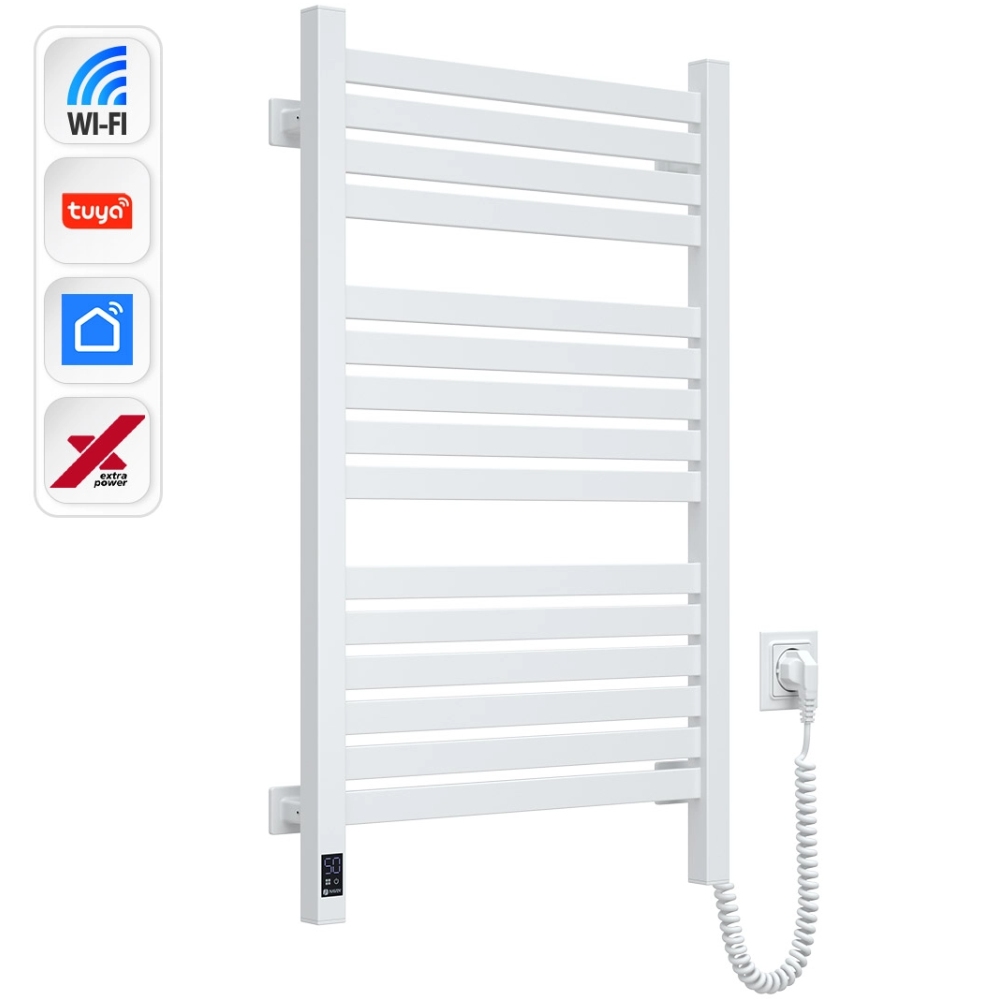 Полотенцесушитель NAVIN Авангард Х Wi-Fi правосторонний белый (12-172055-4880) Вид лесенка