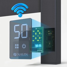 Полотенцесушитель NAVIN Авангард Х Wi-Fi левосторонний черный муар (12-272155-4880)