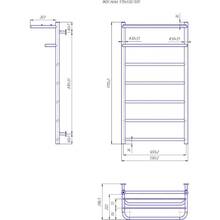 Полотенцесушитель MARIO INOX 970х530х260 мм Hotel