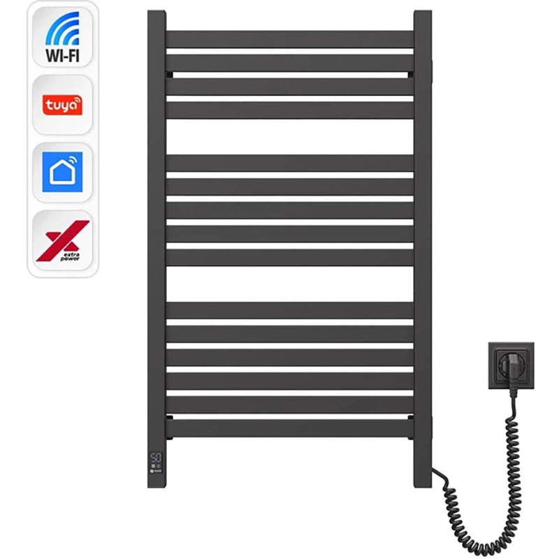 Полотенцесушитель NAVIN Авангард Х Wi-Fi правосторонний черный муар (12-272055-4880) Управление температурой с терморегулятором
