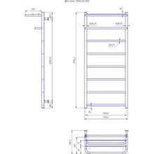 Полотенцесушитель MARIO INOX 1170х530х260 мм Hotel