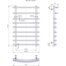 Сушка для рушників MARIO INOX 970х630х170 мм Mario