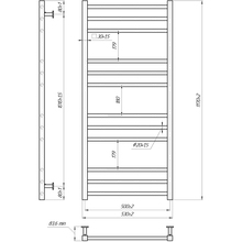 Сушка для рушників MARIO INOX Преміум Класик 1170х540/500 (1.7.044599.P)