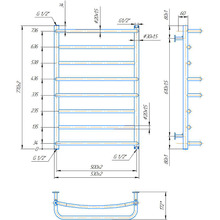 Полотенцесушитель MARIO INOX Люкс (1.074.044578.0)