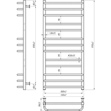 Сушка для рушників MARIO INOX Преміум Люкс 1170х540/500 (1.7.044601.P)