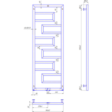 Полотенцесушитель MARIO INOX Талия 1500х540/500/50 (1.7.044614.P)