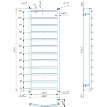 Сушка для рушників MARIO INOX Класик 1170х430/400 (1.8.044559.P)
