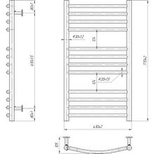 Полотенцесушитель MARIO INOX Феникс 770х430/400 мм (1.6.044624.P)