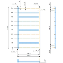 Полотенцесушитель MARIO INOX Флет 970х530/500 (1.8.044566.P)