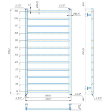 Полотенцесушитель MARIO INOX Флет 1170х630/600 (1.8.044724.P)