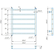 Полотенцесушитель MARIO INOX Флет 570х530/500 (1.8.044563.P)