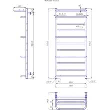 Сушка для рушників MARIO INOX Люксор 1170х530/500 (1.7.044587.P)