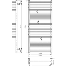 Сушка для рушників MARIO INOX Гера-Люкс 1170х530/500 (1.7.044550.P)