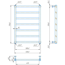 Полотенцесушитель MARIO INOX Денвер 770х530/500 (1.7.044552.P)
