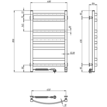 Сушка для рушників NAVIN Avalon 800х480х104 мм (12-203153-4880)