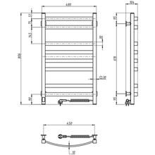 Сушка для рушників NAVIN Avalon 800х480х104 мм (12-203053-4880)