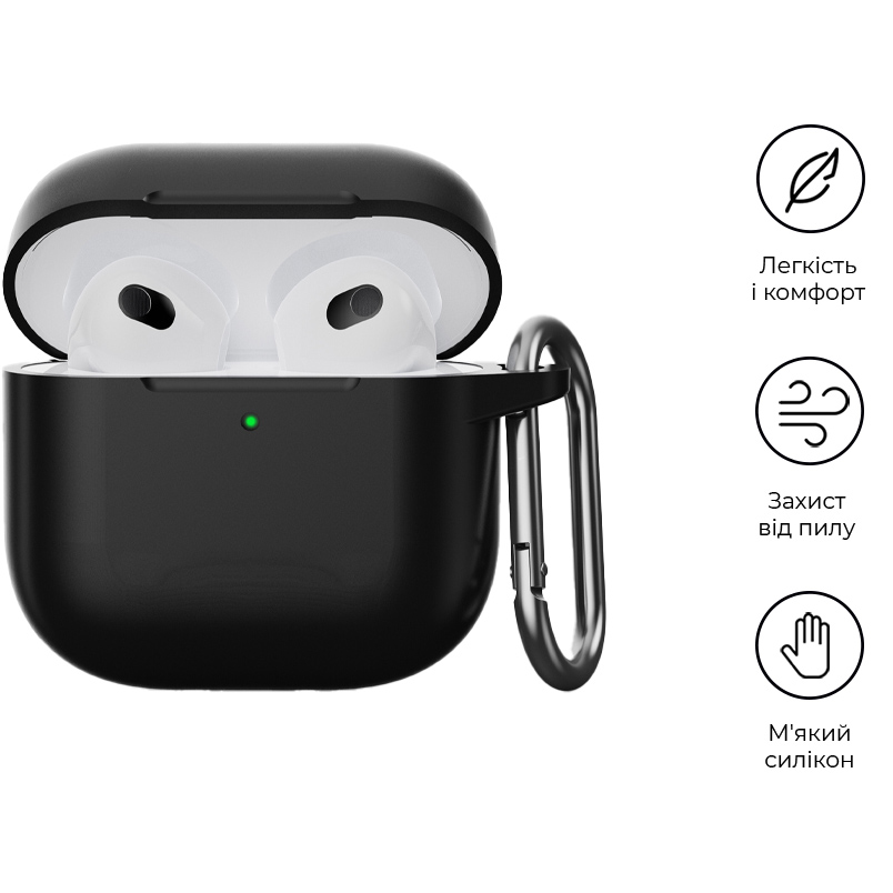 Чохол для навушників ARMORSTANDART Hang Case для Apple AirPods 4 Black (ARM81277) Сумісність за моделлю Apple AirPods 4