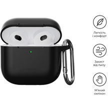 Чохол для навушників ARMORSTANDART Hang Case для Apple AirPods 4 Black (ARM81277)