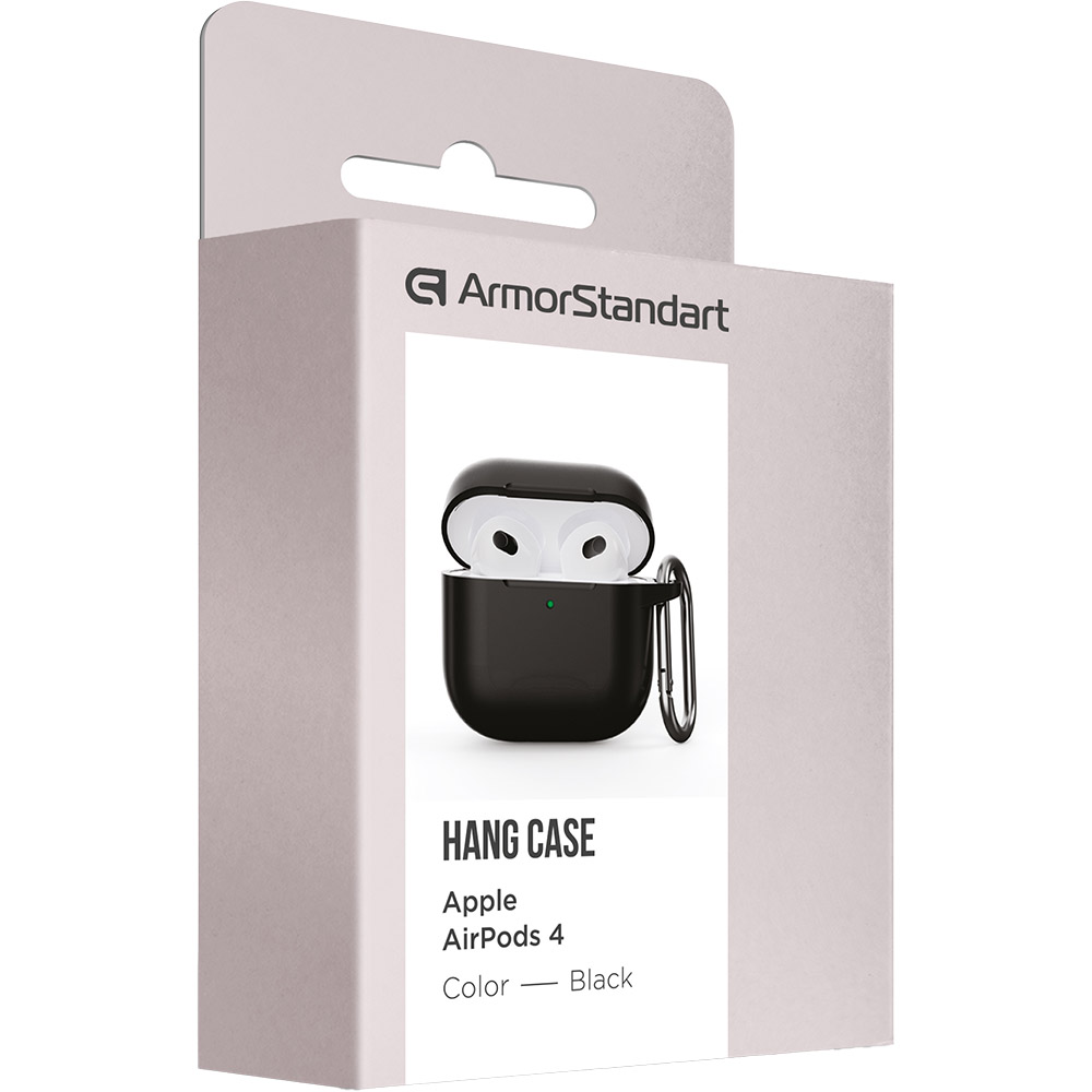 Чохол для навушників ARMORSTANDART Hang Case для Apple AirPods 4 Black (ARM81277) Тип чохол для навушників