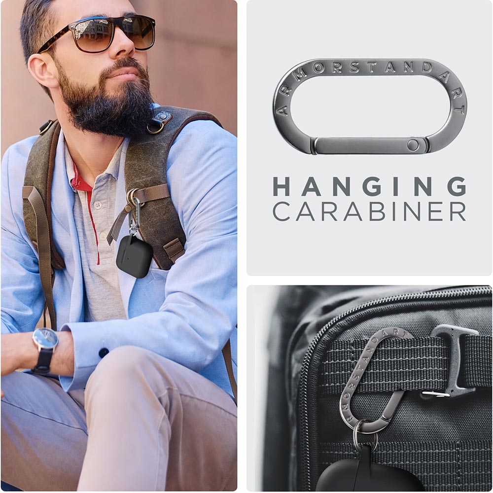 Внешний вид Чехол для наушников ARMORSTANDART Hang Case для Apple AirPods 4 Black (ARM81277)