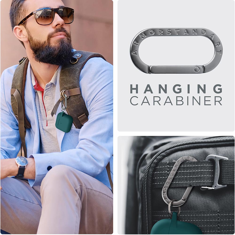 Внешний вид Чехол для наушников ARMORSTANDART Hang Case для Apple AirPods 4 Dark Green (ARM81280)