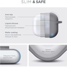 Чохол для навушників ARMORSTANDART Hang Case для Apple AirPods 4 Light Grey (ARM81284)