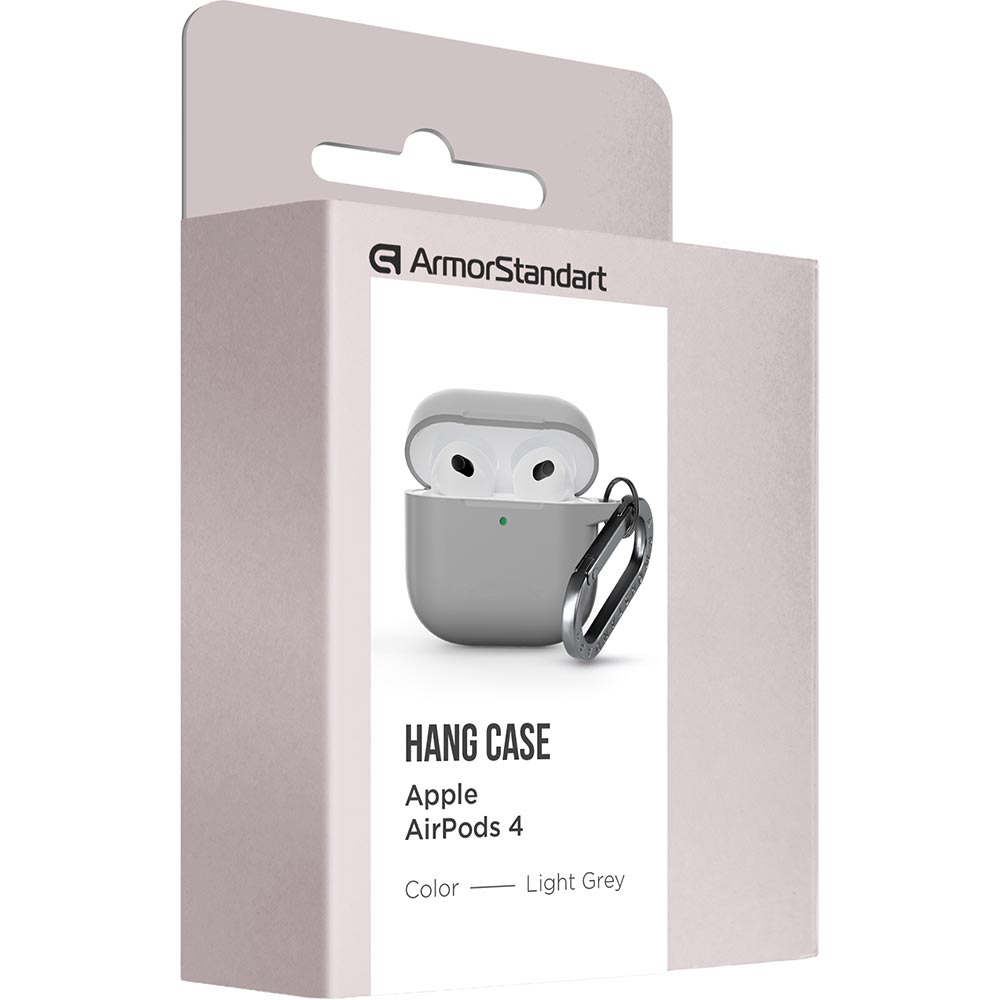 Замовити Чохол для навушників ARMORSTANDART Hang Case для Apple AirPods 4 Light Grey (ARM81284)