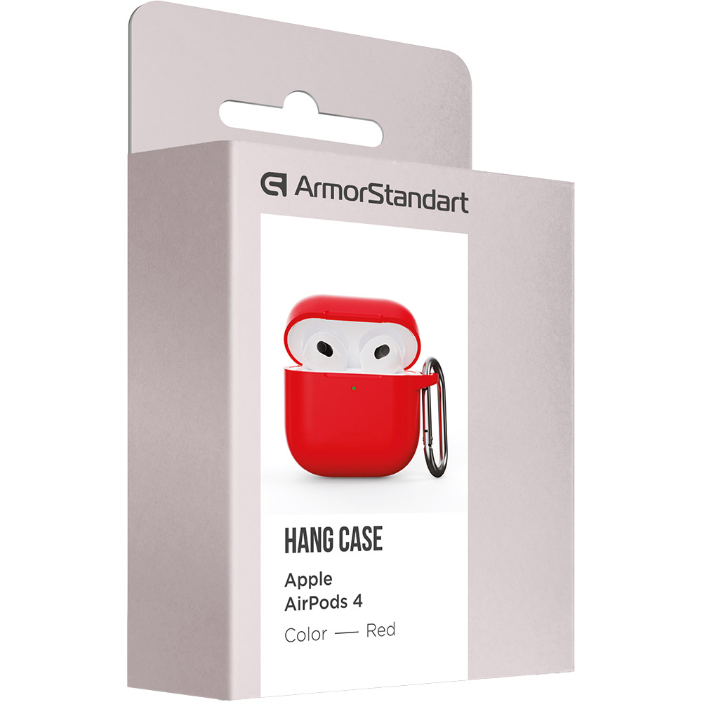 Чехол для наушников ARMORSTANDART Hang Case для Apple AirPods 4 Red (ARM81293) Тип чехол для наушников