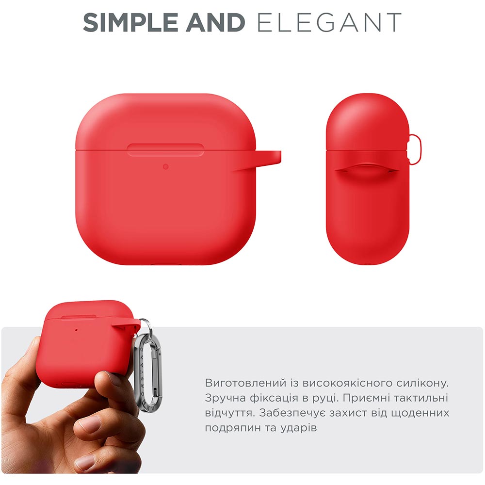 Чехол для наушников ARMORSTANDART Hang Case для Apple AirPods 4 Red (ARM81293) Совместимость по модели Apple AirPods 4