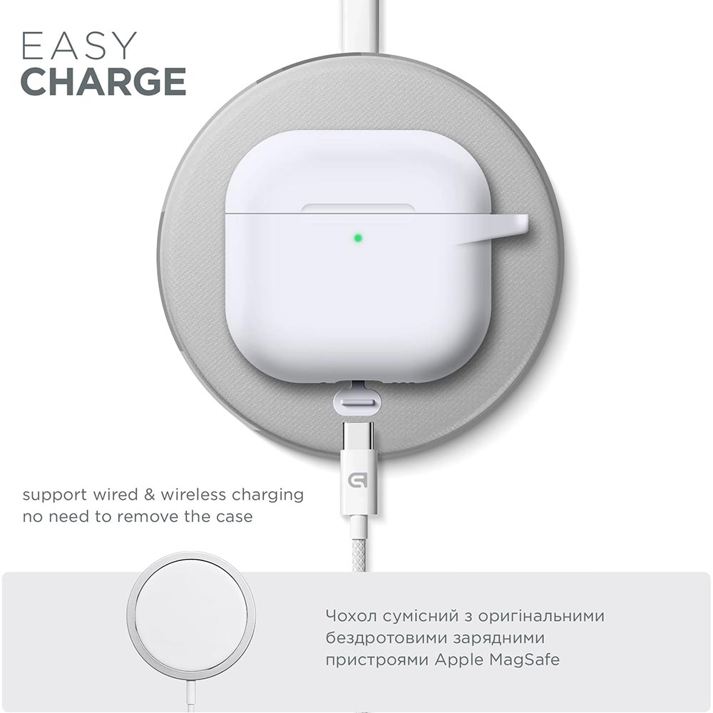 Фото Чехол для наушников ARMORSTANDART Hang Case для Apple AirPods 4 White (ARM81295)