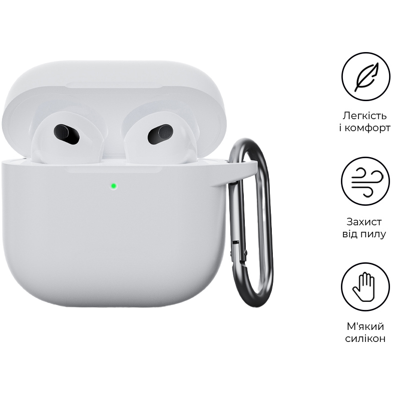 Чехол для наушников ARMORSTANDART Hang Case для Apple AirPods 4 White (ARM81295) Совместимость по модели Apple AirPods 4