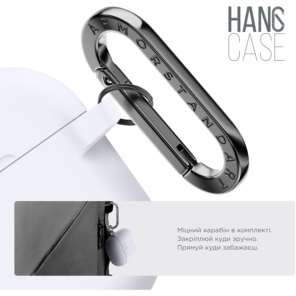 Чехол для наушников ARMORSTANDART Hang Case для Apple AirPods 4 White (ARM81295) Материал силикон