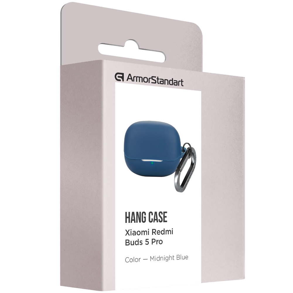 Чехол ARMORSTANDART Hang Case для Xiaomi Buds 5 Pro Blue (ARM84516) Материал силикон