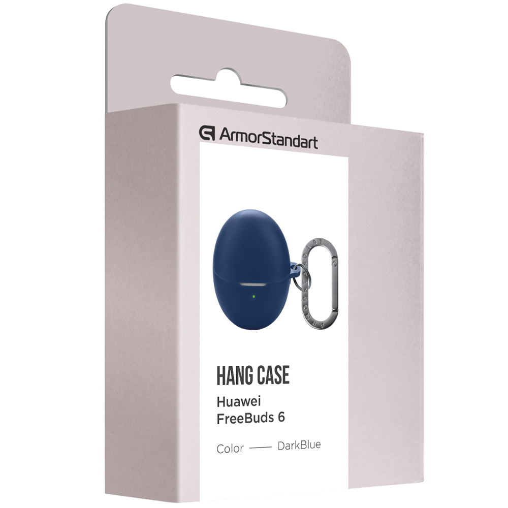 Чохол ARMORSTANDART Hang Case для Huawei FreeBuds 6 Dark Blue (ARM86143) Матеріал силікон