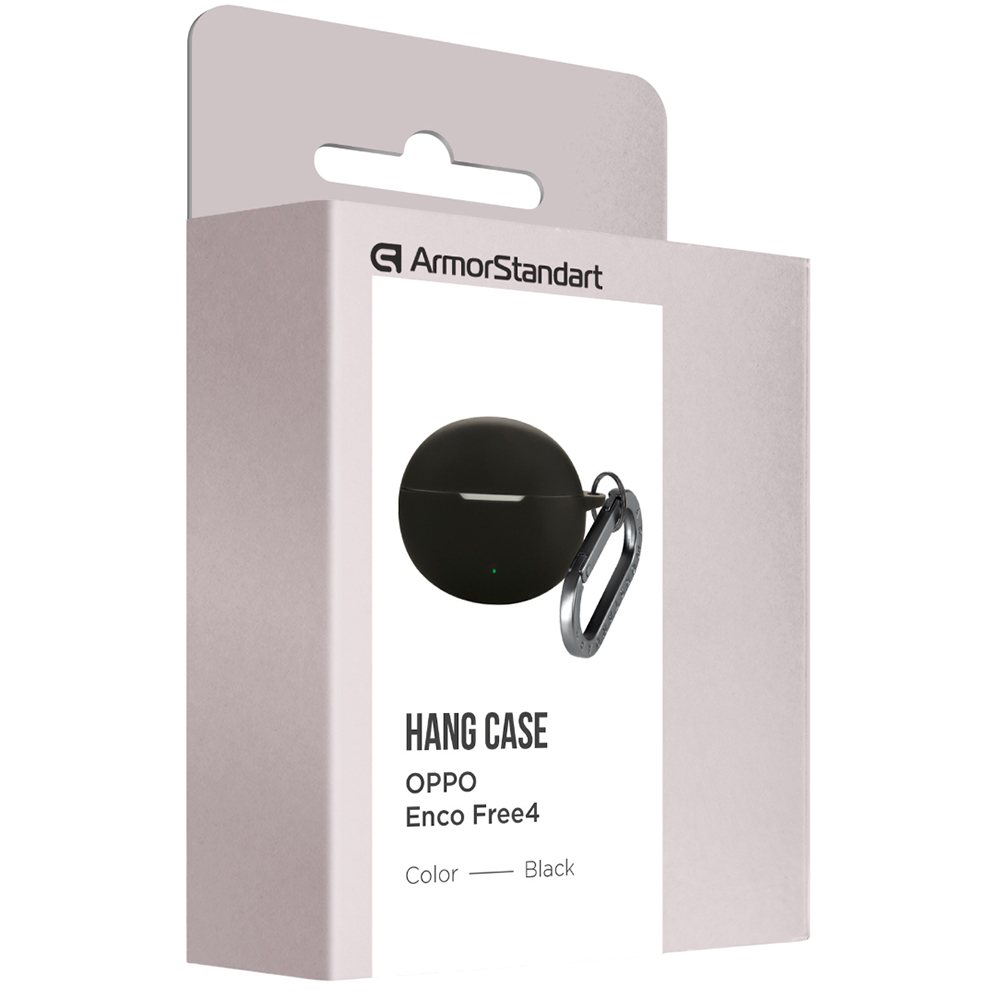 Чехол ARMORSTANDART Hang Case для Oppo Enco Free4 Black (ARM86146) Материал силикон
