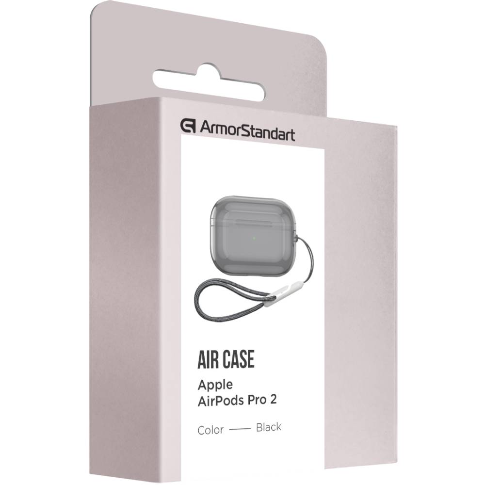 Чохол для навушників ArmorStandart Air для Apple Airpods Pro 2 Black (ARM85334) Матеріал TPE
