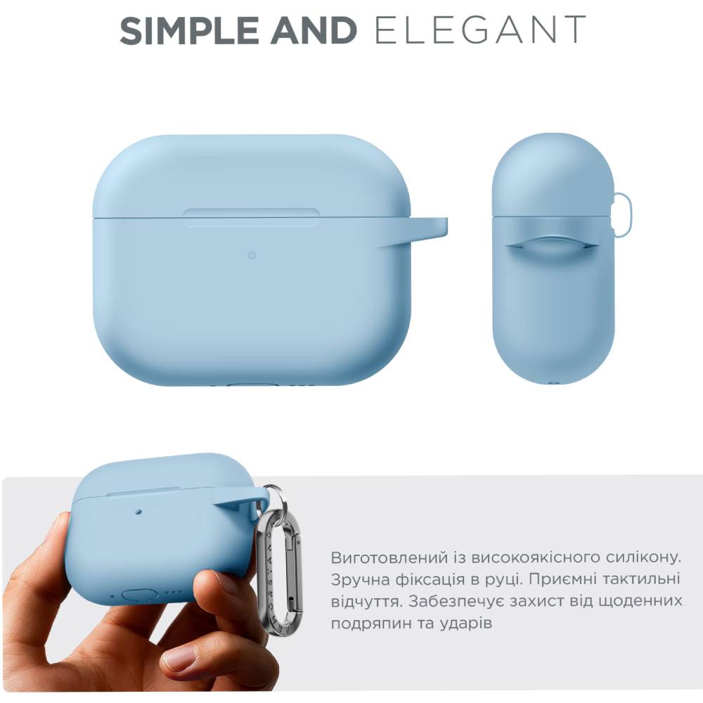 Чохол для навушників ArmorStandart Hang Case для Apple AirPods Pro 3 Light Blue (ARM88313) Сумісність за моделлю Apple Airpods Pro 3