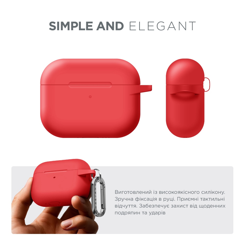 Чехол для наушников ARMORSTANDART Hang Case для Apple AirPods Pro 3 Red (ARM88282) Совместимость по модели Apple Airpods Pro 3