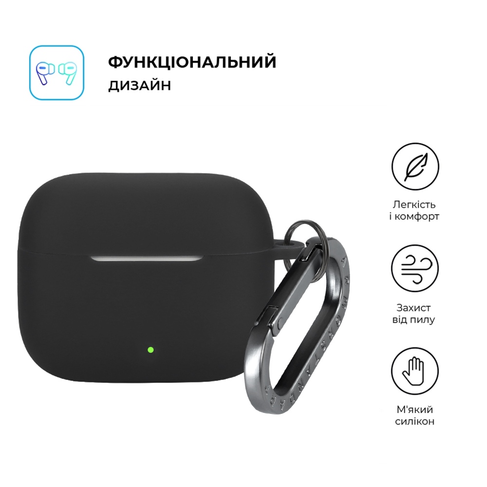 Чехол для наушников ARMORSTANDART Hang Case для OPPO Enco Buds3 Pro Black (ARM86802) Тип чехол для наушников