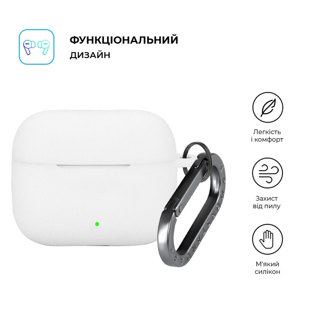 Чохол для навушників ARMORSTANDART Hang Case для OPPO Enco Buds3 Pro White (ARM86805) Тип чохол для навушників