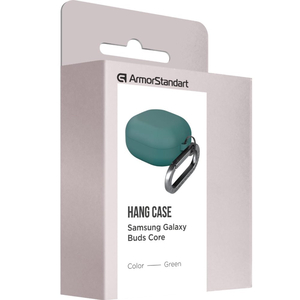 Чехол для наушников ARMORSTANDART Hang Case для Samsung Galaxy Buds Core Green (ARM88042) Материал силикон