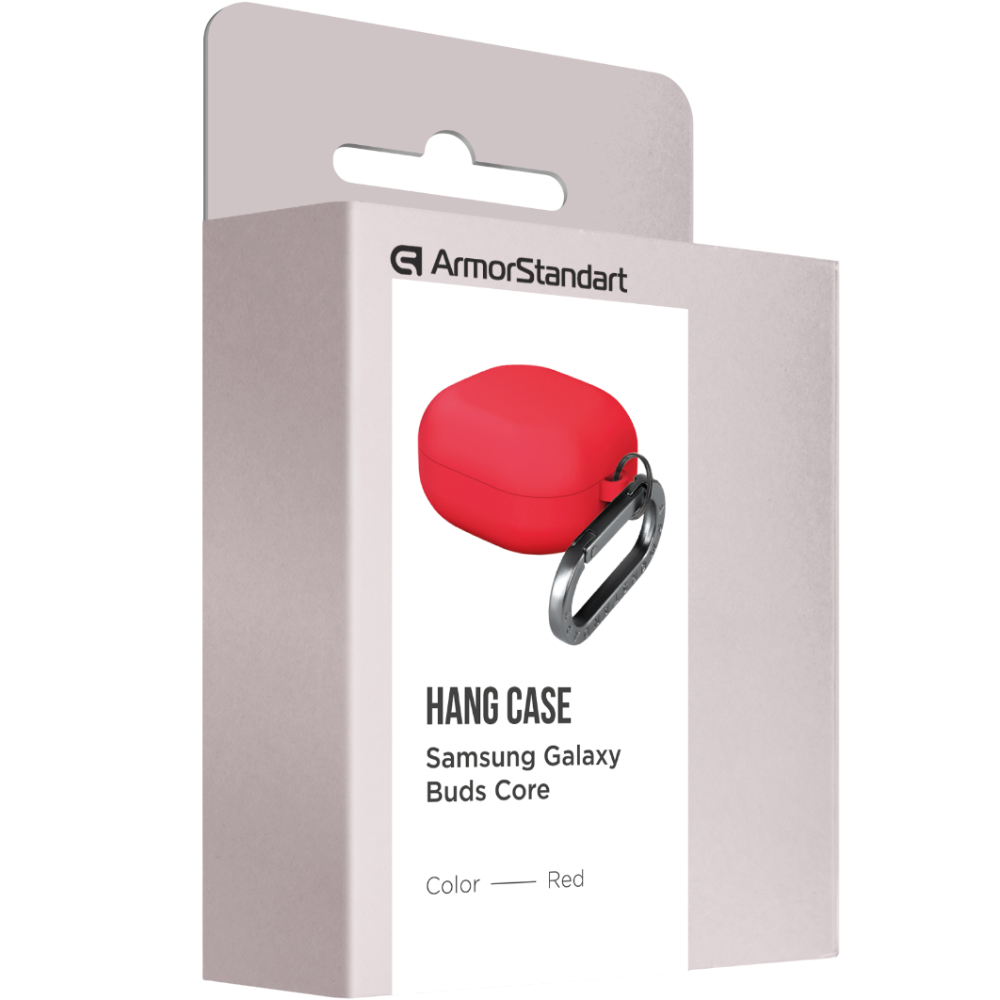 Чехол для наушников ARMORSTANDART Hang Case для Samsung Galaxy Buds Core Red (ARM88044) Материал силикон