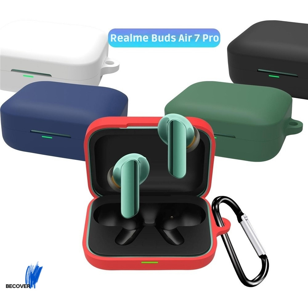 Чохол для навушників BECOVER Silicon для Realme Buds Air 7 Pro White (715027) Колір білий
