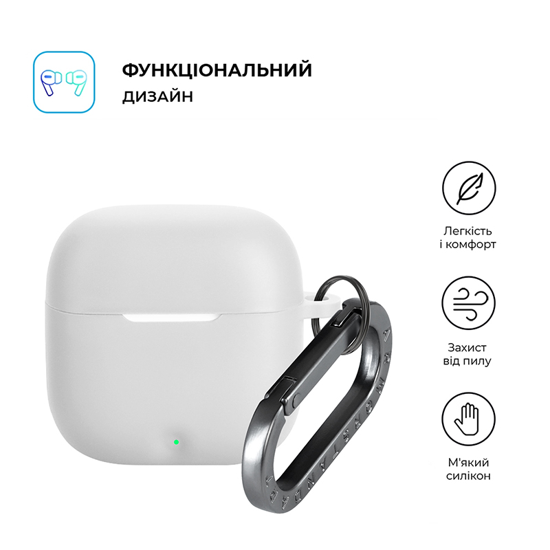 Чехол для наушников ARMORSTANDART Hang Case для OPPO Enco Buds3 White (ARM88033) Совместимость по модели OPPO Enco Buds 3 Pro