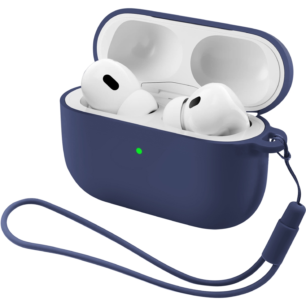 Чехол для наушников ARMORSTANDART Silicone Case with straps для Apple Airpods Pro 3 Dark Blue (ARM88292)